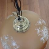 Art Deco suspension. with floral motifs & pearls