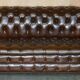 Restored Chesterfield leather sofa in vintage Art Deco style