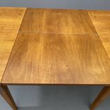 Table à manger réglable en noyer par Setona, années 1950, Tchécoslovaquie