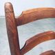 Rustic Ladder Back Oak and Rush Dining Chairs, 1960s, Set of 4
