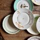 Lot de 12 assiettes plates vintage dépareillées