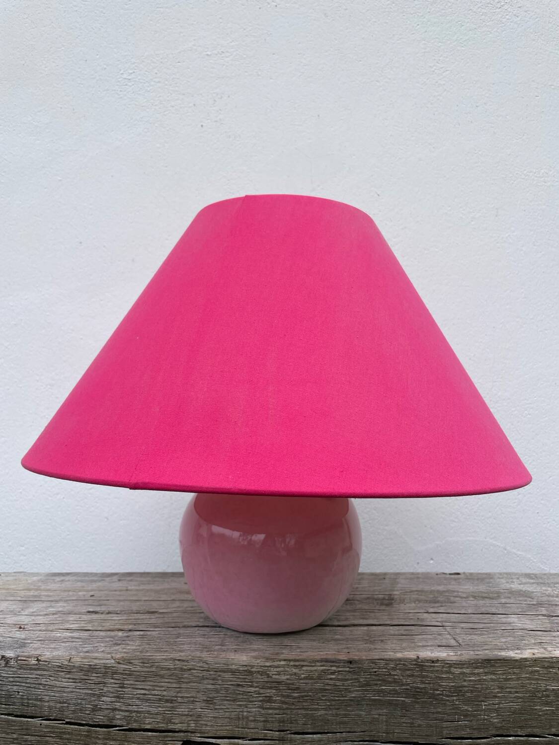 Pink ceramic lamp