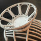 Vintage armchair in white lacquered rattan