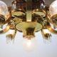 Extraordinary huge brass Art Deco chandelier, 1930s / Cubism