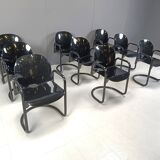 Tobia Scarpa Dialogo Dining Chairs, 1970s - Set of 9