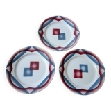 Set of three vintage deep plates