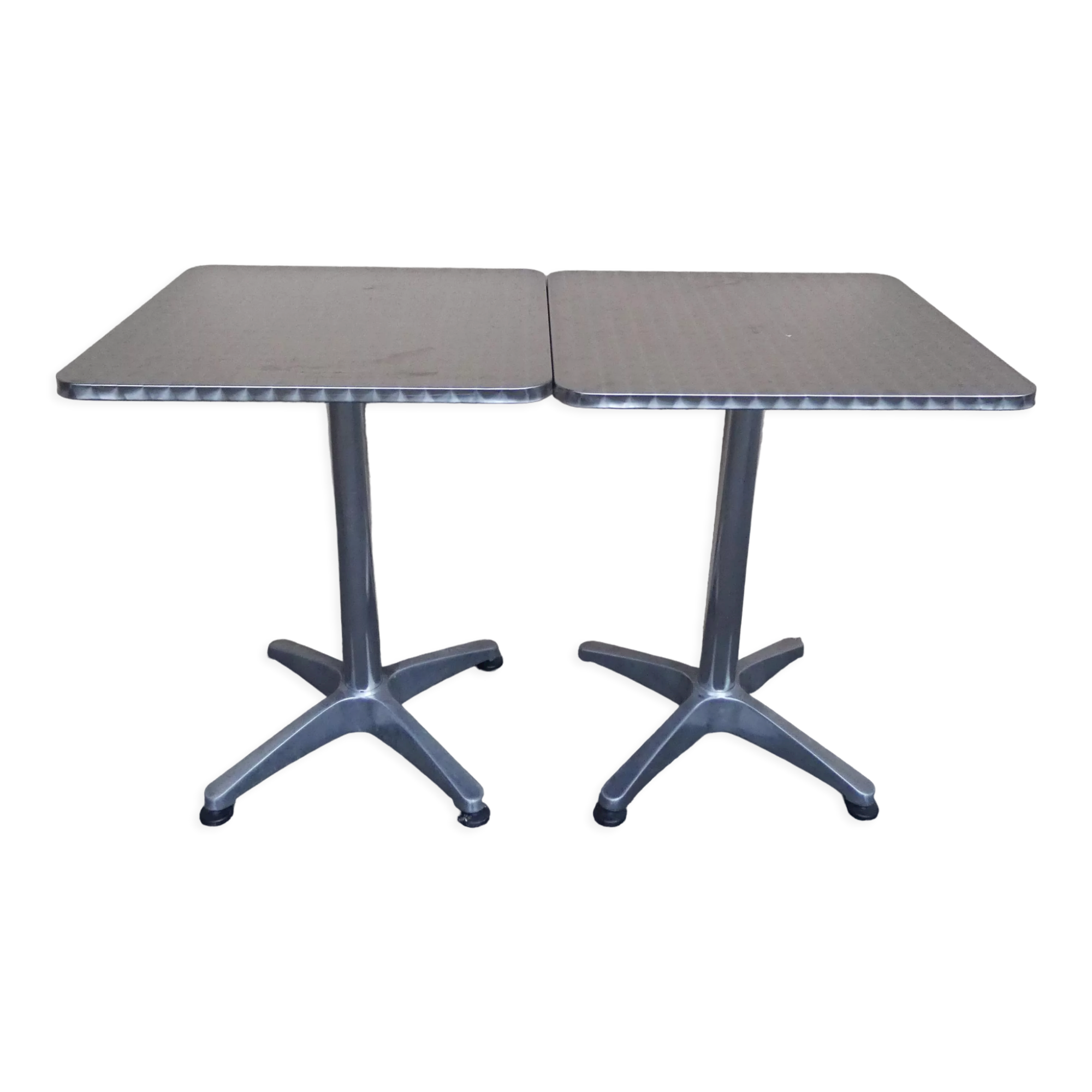 2 outdoor aluminum bistro tables garden terrace