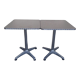 2 outdoor aluminum bistro tables garden terrace