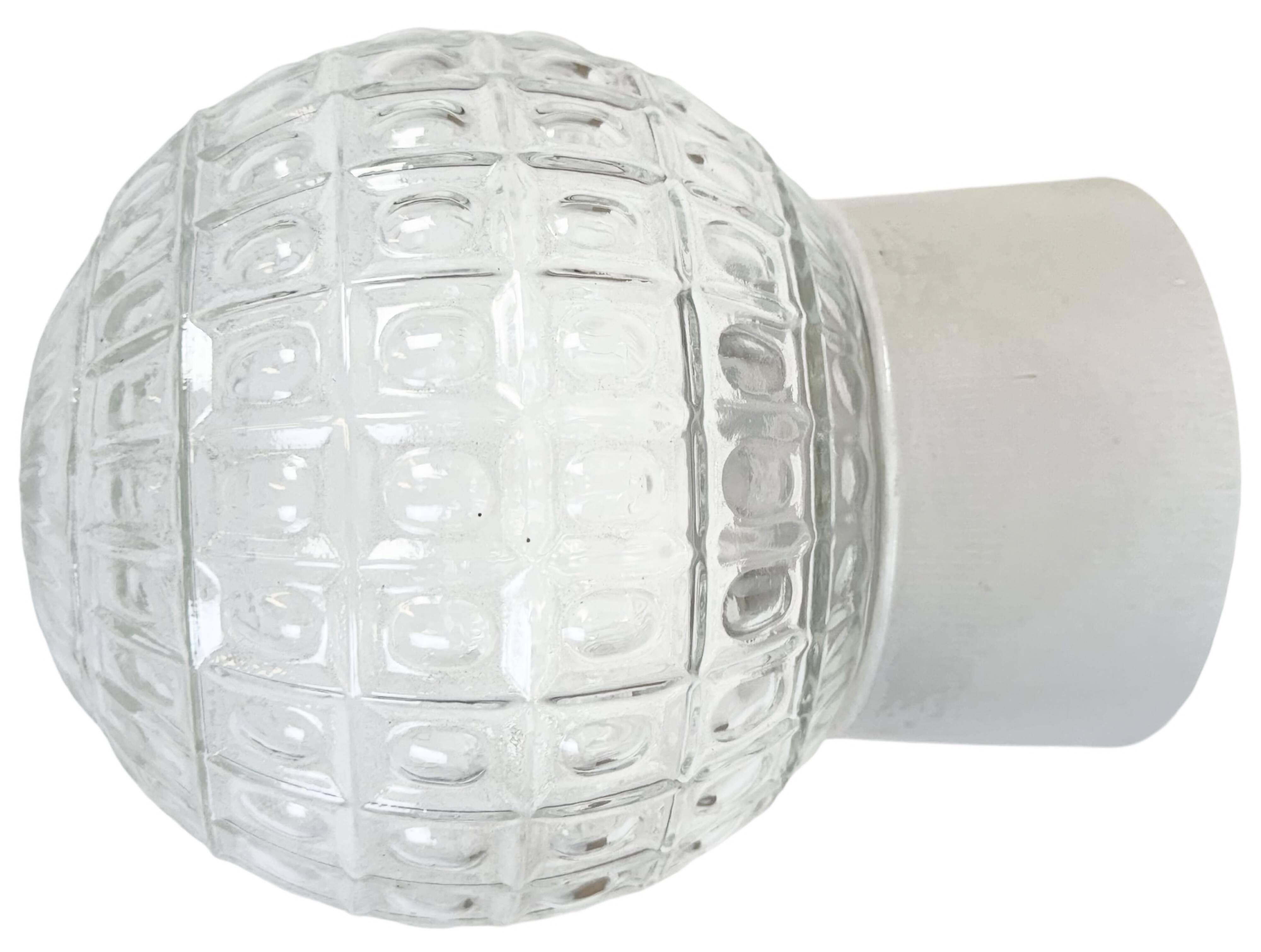 Vintage White Porcelain Ceiling Light, 1970s