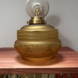 Vintage Amber Tulip Shade Tilting Wall Light
