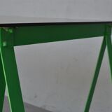 Green office in tripods of 1980s lacquered with black velvet Chair