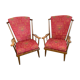 Paire fauteuils Baumann éventail