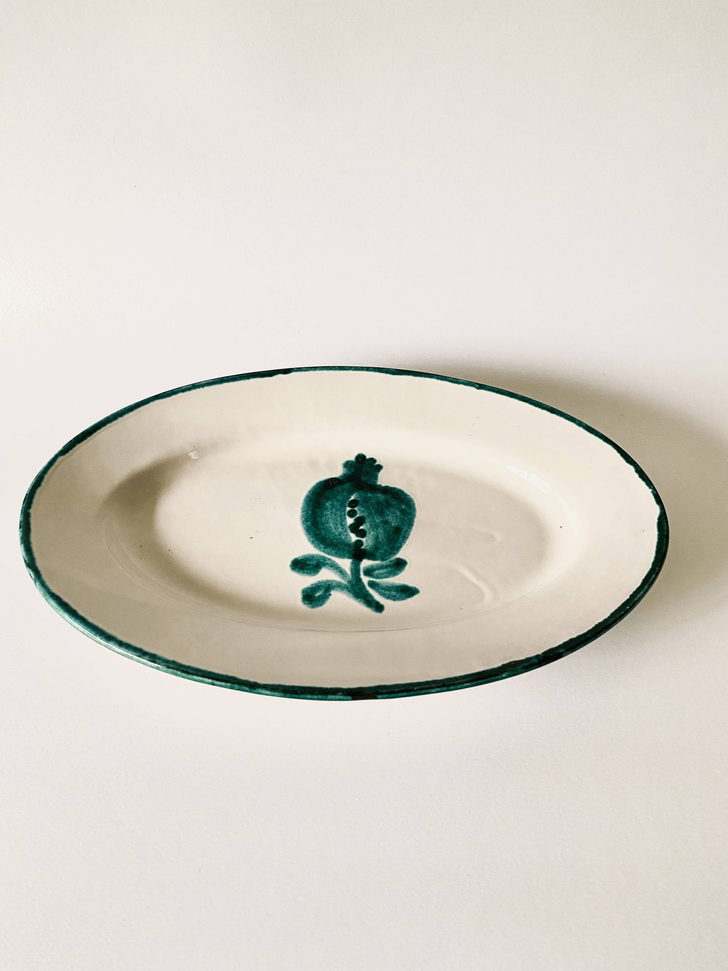 Iberian ceramic dish pomegranate