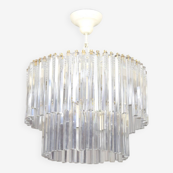 Venini mid century italian modern triedri murano glass chandelier 60s