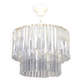 Lustre en verre années 60 venini mid century italien moderne triedri murano