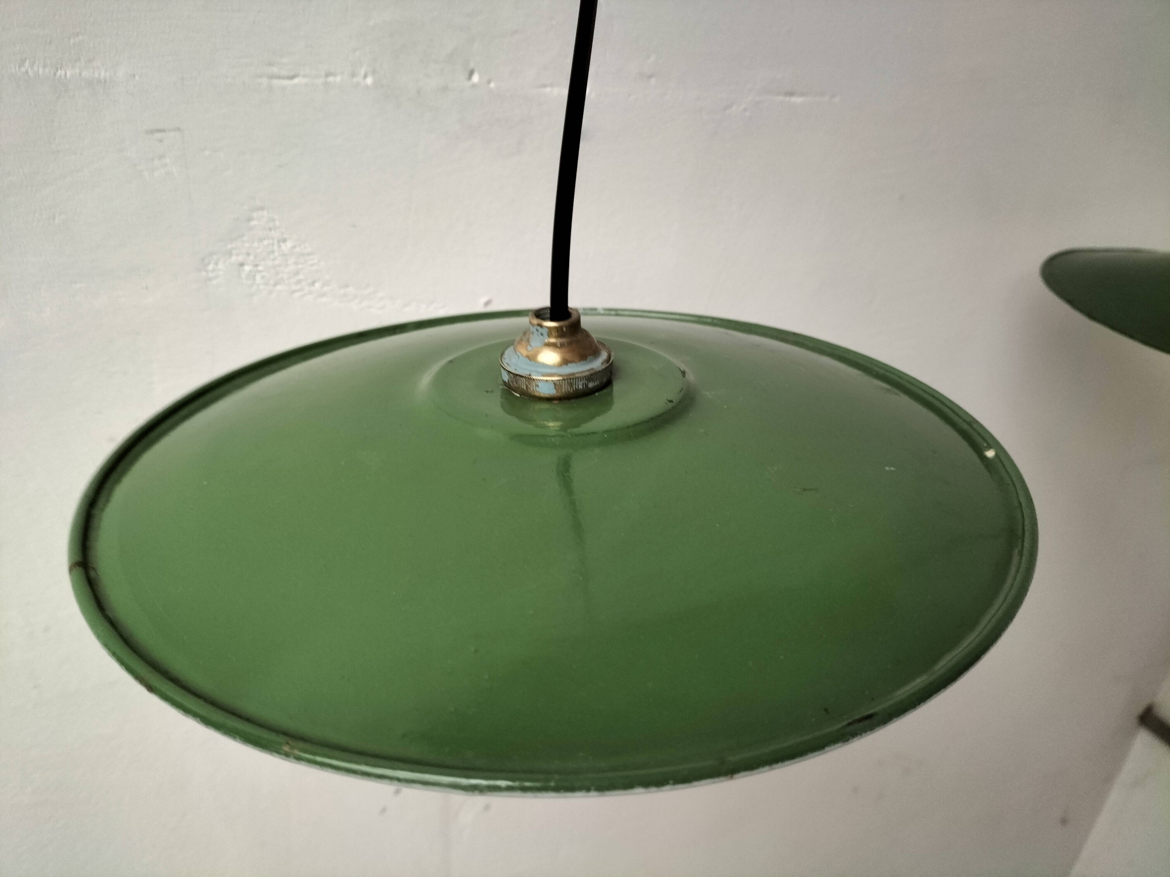 Pair of old pendant lights