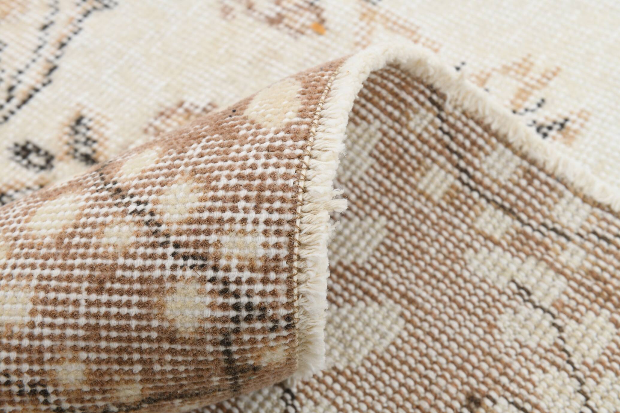 6x10 Cream & Beige Oriental Turkish Area Rug, 193x298Cm