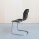 Chaise de salle à manger en cuir de Cidue, années 1970