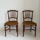 Pair of lovely Napoleon III / Louis XVI chairs - Striped velvet