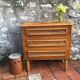 Commode vintage en rotin renovée