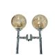 Paire d'appliques murales vintage en verre et chrome – 35 cm (H) x 15 cm (P)