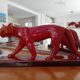Red enameled panther