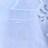 Large antique embroidered tablecloth 190x260