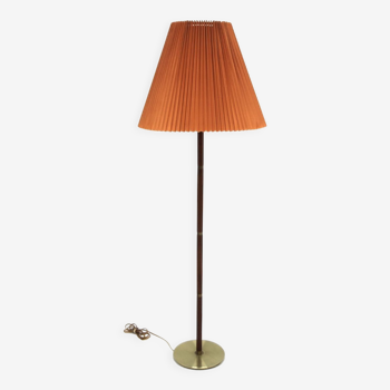 Lampadaire scandinave en teck et en métal, Suède, 1950