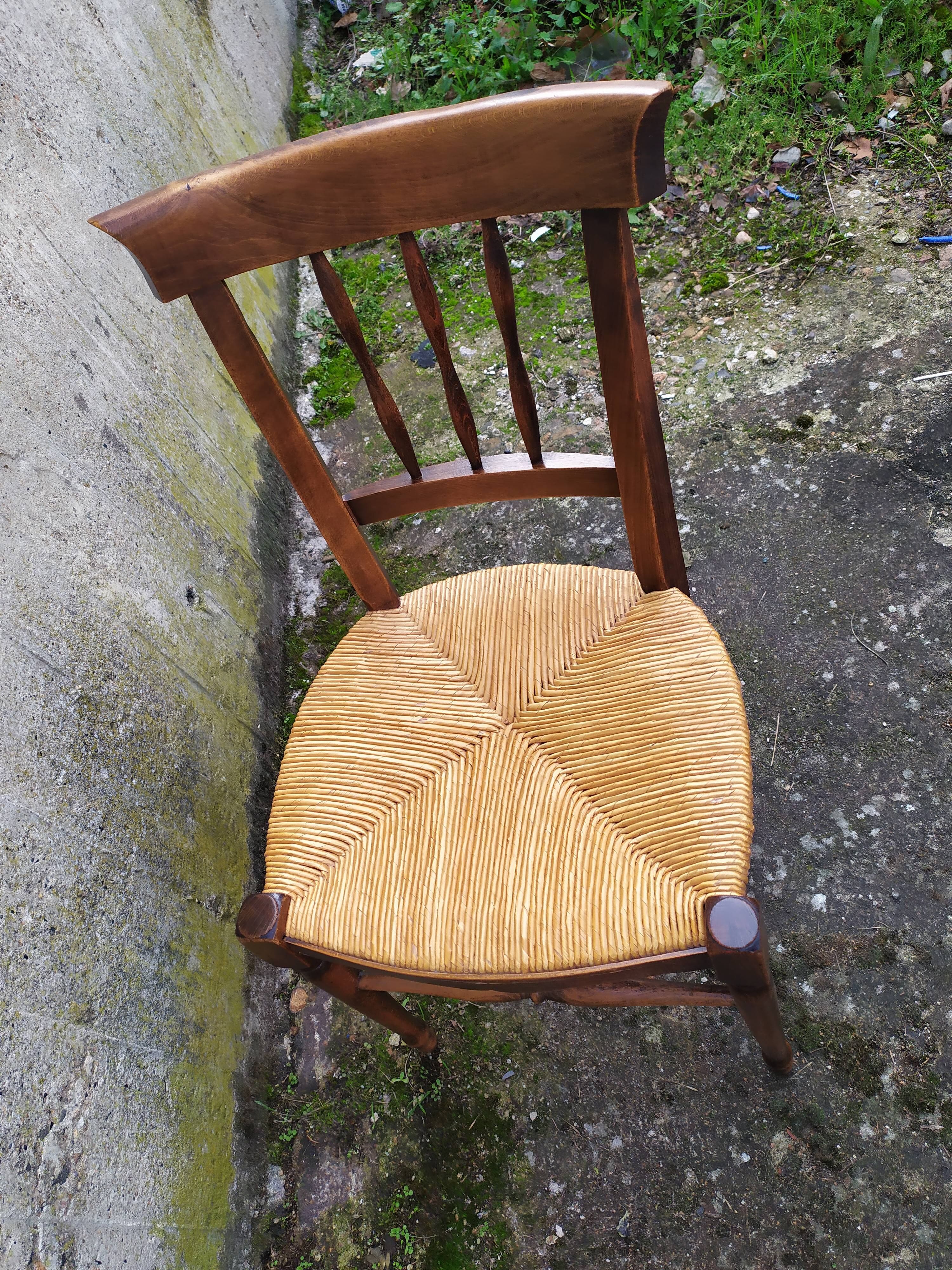 Chaises paillés rustique