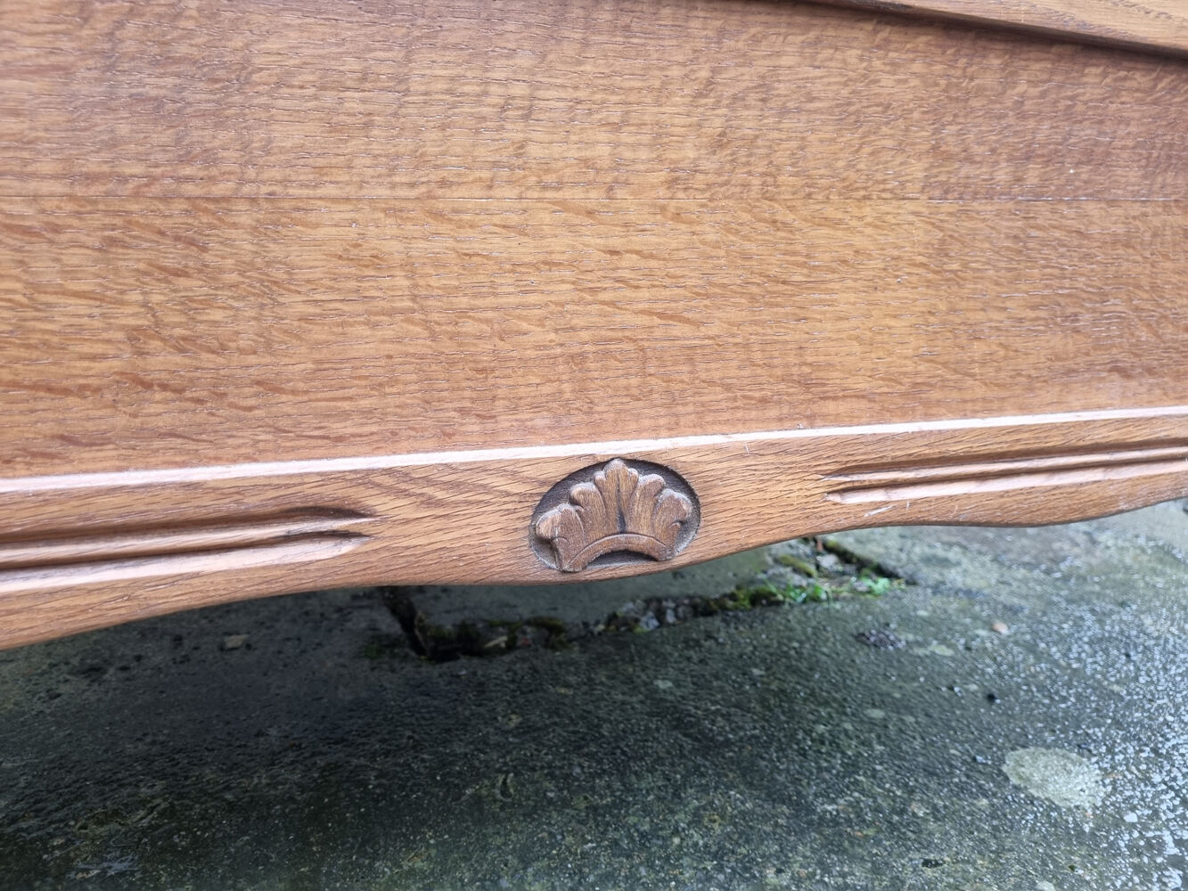 Wooden cot, vintage, 50s