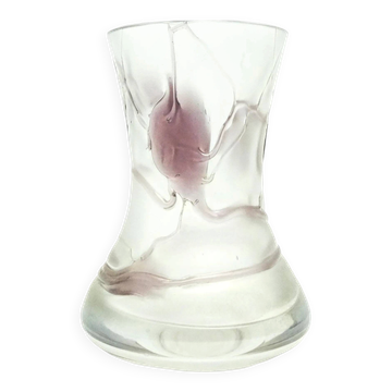 Vase Art Nouveau, en verre, Allemagne, années 1970
