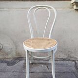 White lacquered wooden bistro chair