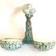Asparagus server barbotine 1960s Height 18 cm