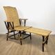 Antique chaise longue in wicker and hazel 20s