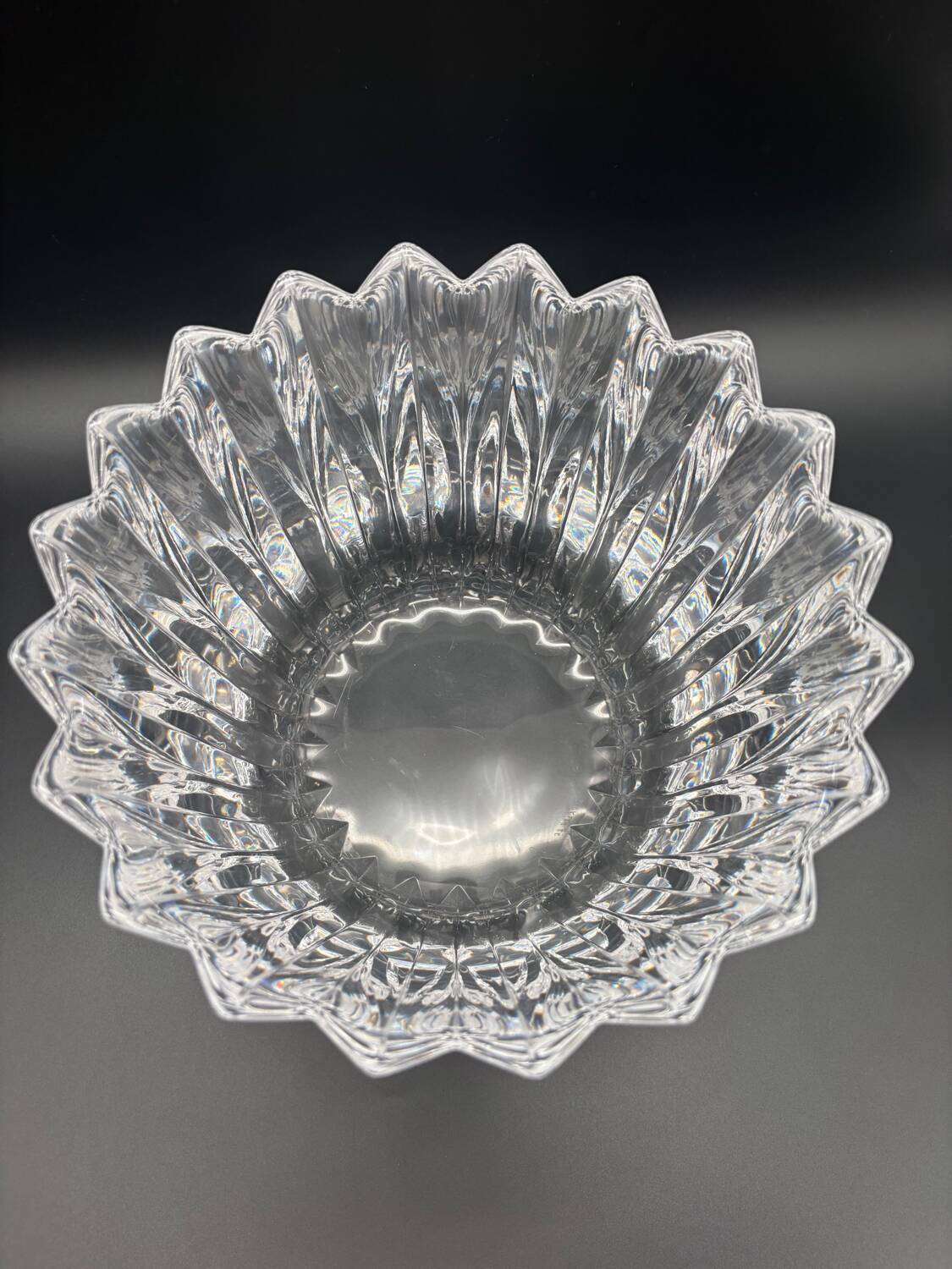 Large Orrefors Crystal fruit bowl / salad bowl, Sweden, 1970