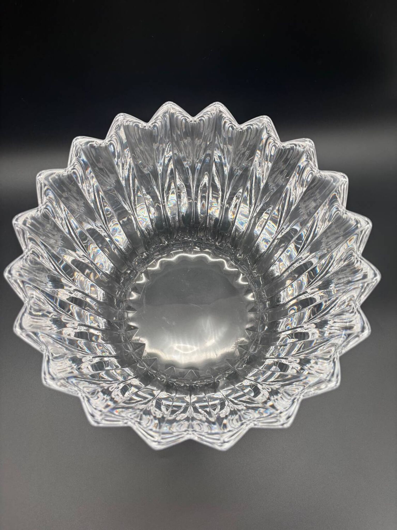Large Orrefors Crystal fruit bowl / salad bowl, Sweden, 1970