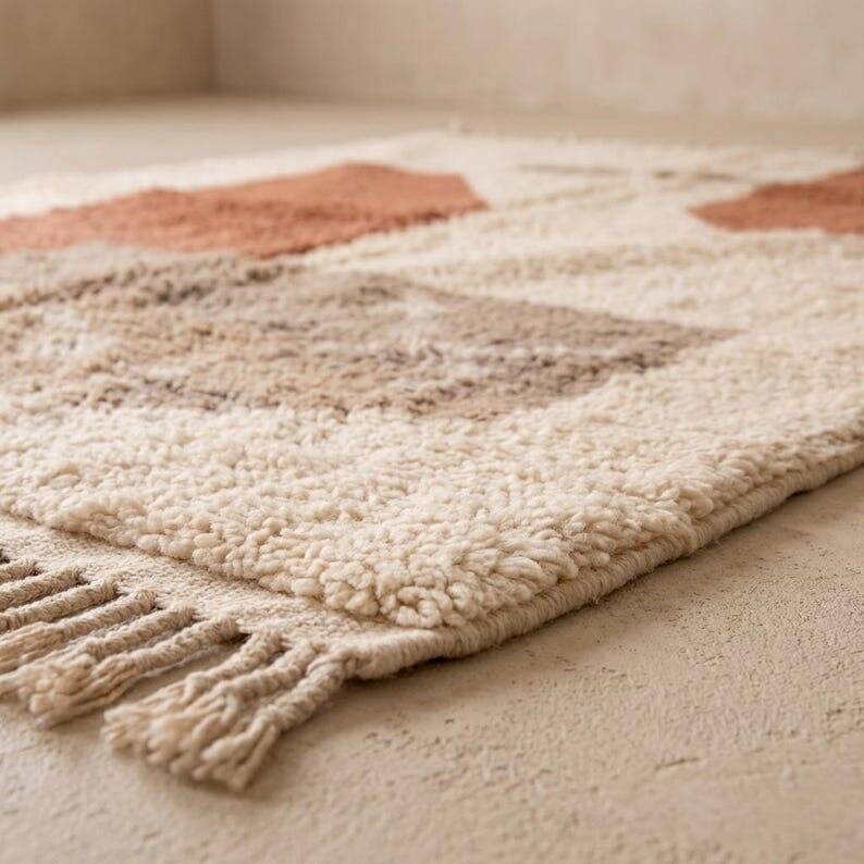 Traditional handmade pure wool Berber rug 1.5/2.5 m