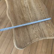 Table basse vintage en chêne, forme libre