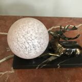 Art deco deer table lamp