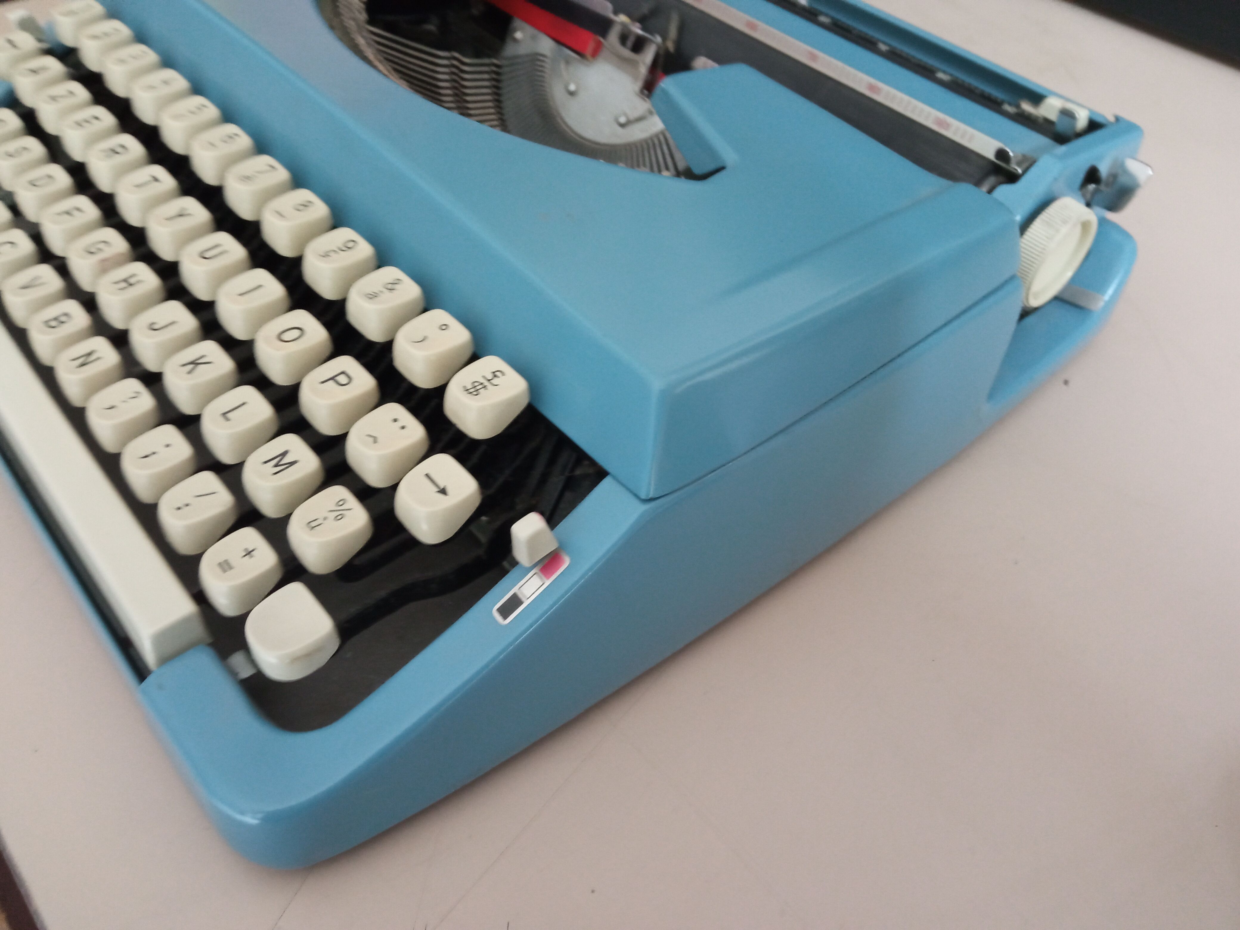 Machine à écrire brother nogamatic 200 bleue vintage