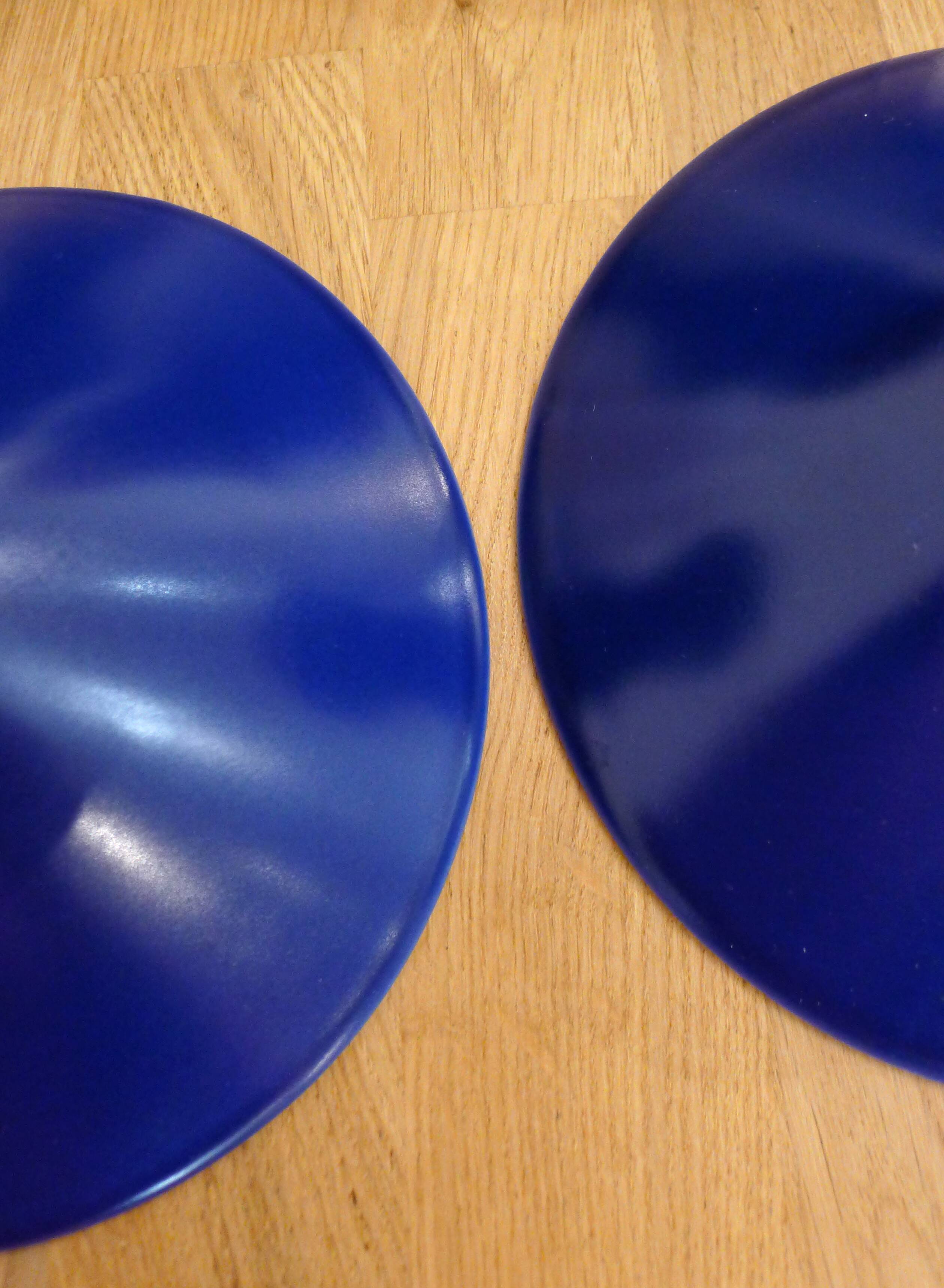 Set of 6 modernist dessert bowls Cobalt