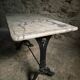 French bistro table made of marble with a cast iron base, 1920s–1930s.