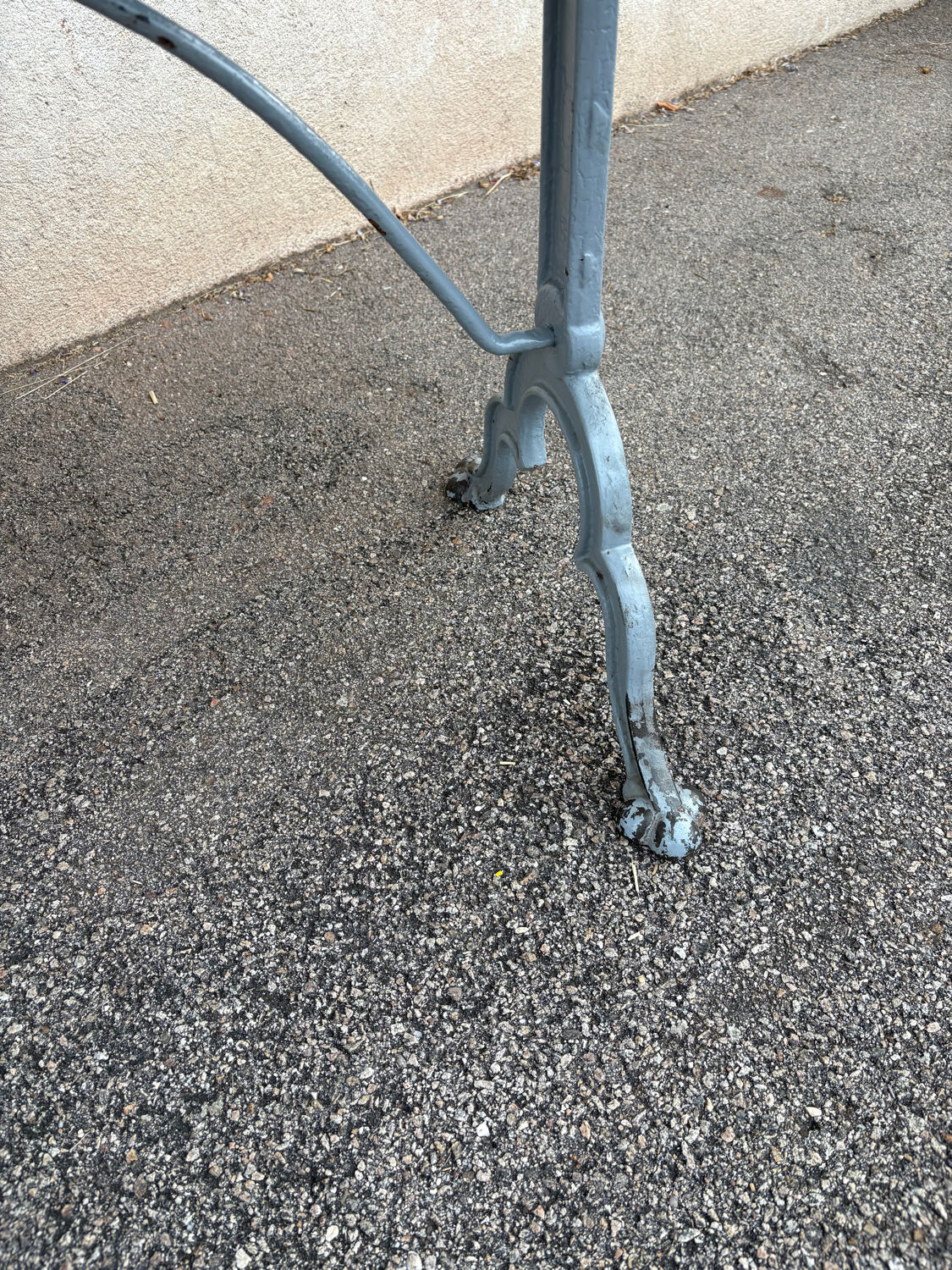 Bistro table stone font worker