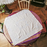 Hand-embroidered tablecloth