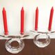 Pair of crystal candle holders of Vannes