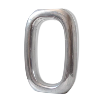 Vintage aluminium cast vase from the 1970s.