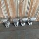4 metal coat hooks, 1950s