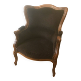 Fauteuil style Louis XV à oreillettes