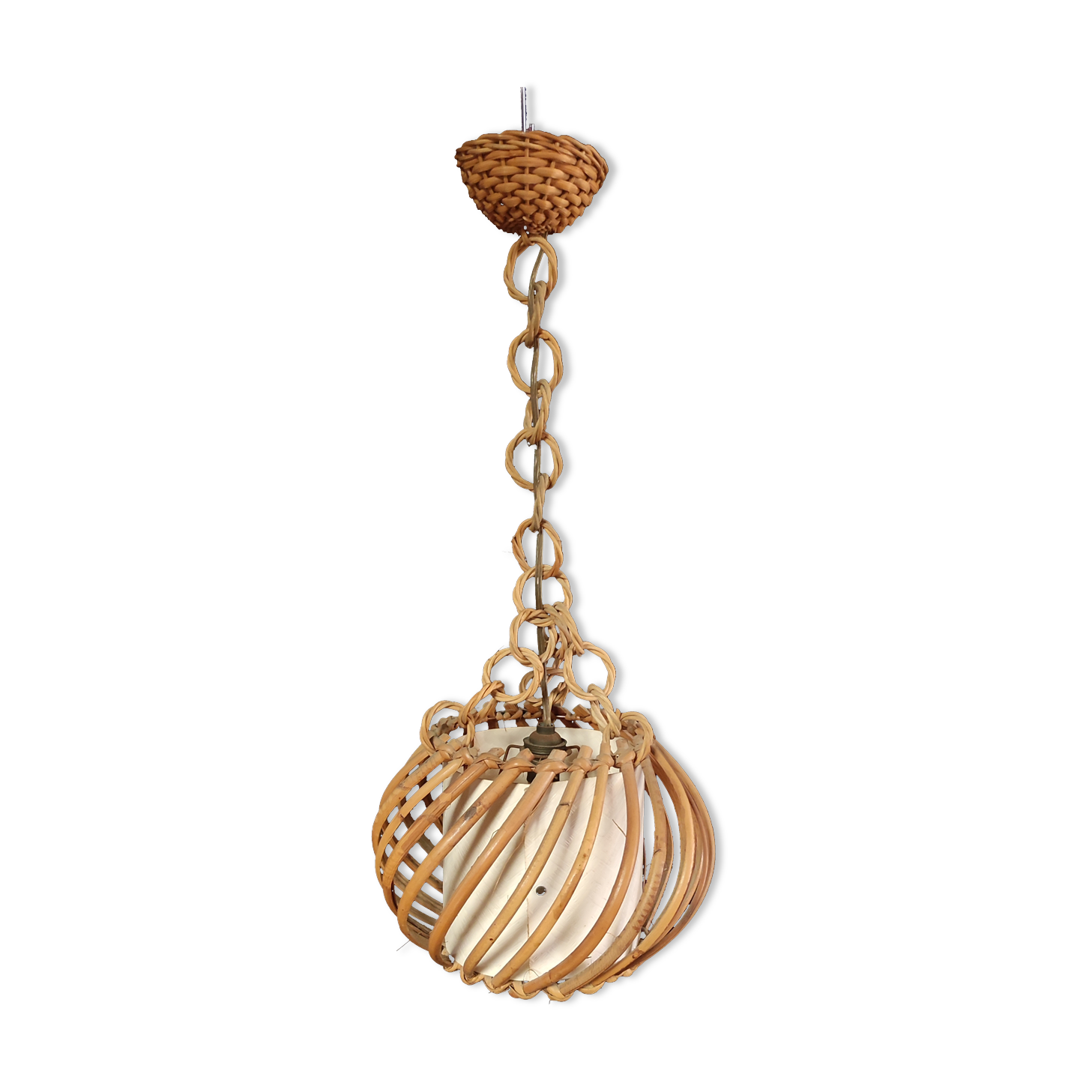 Vintage rattan pendant lamp