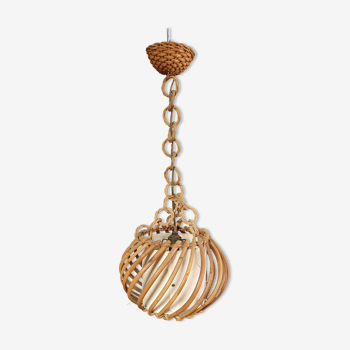 Vintage rattan pendant lamp